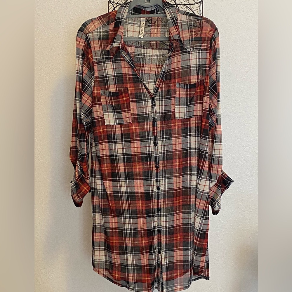 R & B sheer tunic dress size 1X